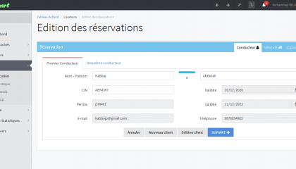 Gestion des locations